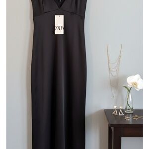 Zara Black Sleeveless Dress nwt large